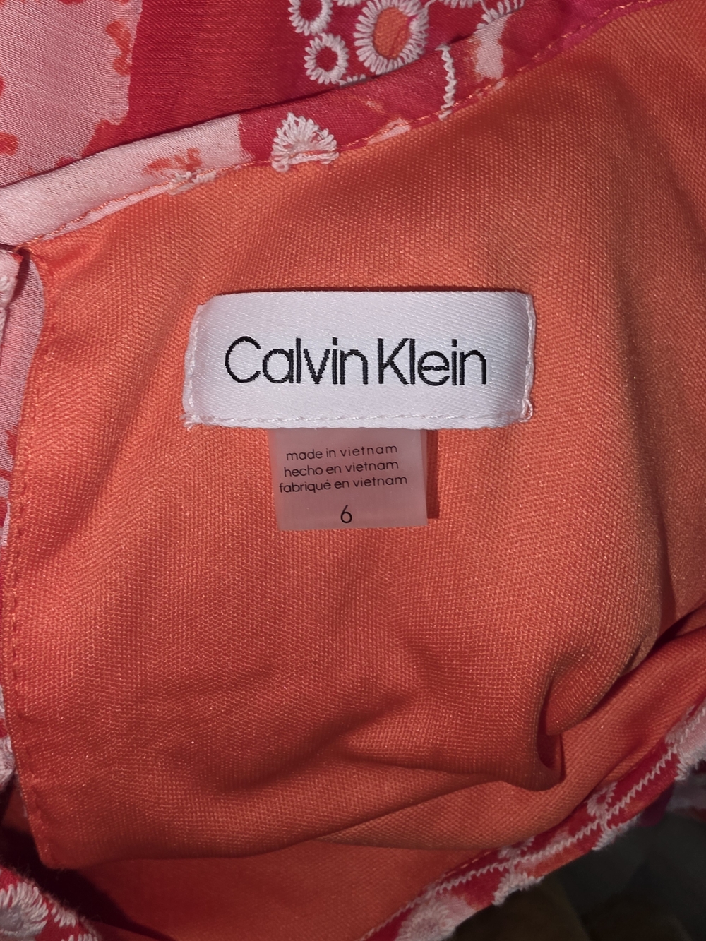 Calvin Klein Coral and Pink Floral Dress - Picture 6 of 6